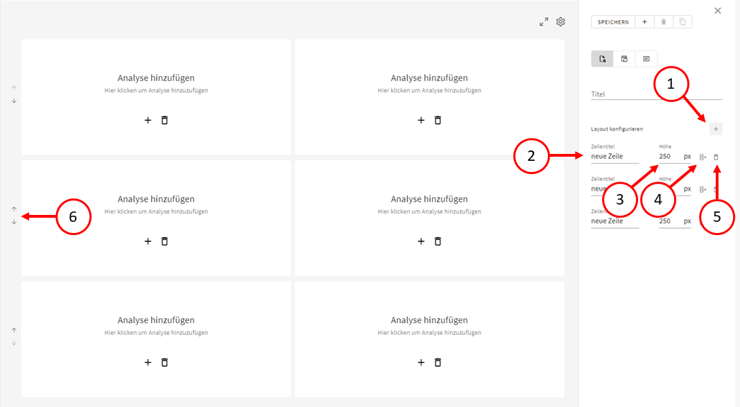 Dashboard Layout erstellen